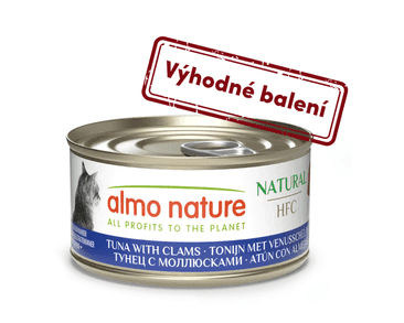 ALMO NATURE HFC NATURAL - TUNIAK A MUŠLE 70G VÝHODNÉ BALENIE 24KS