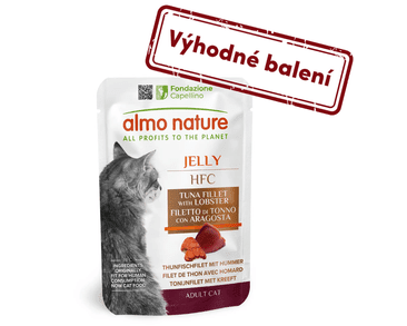 ALMO NATURE HFC JELLY - FILET Z TUNIAKA A HOMÁR 55G VÝHODNÉ BALENIE 24KS