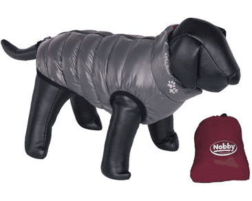 NOBBY  PREŠÍVANÁ VESTA LIGHT PRE PSA OBOJSTRANNÁ SIVÁ / ČERVENÁ 26CM