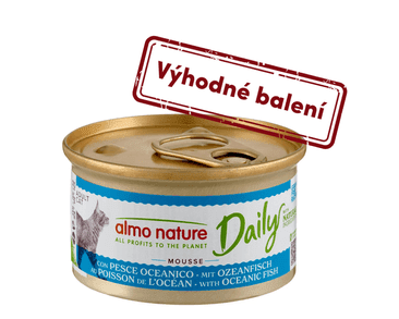 ALMO NATURE DAILY MENU - PENA S MORSKÝMI RYBAMI 85G VÝHODNÉ BALENIE 24KS