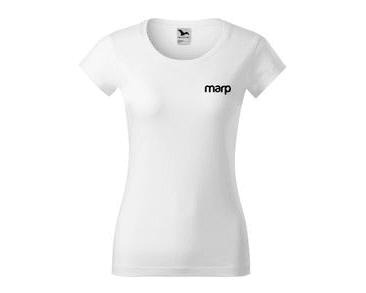 DÁMSKE TRIČKO MARP SIGNATURE - BIELE