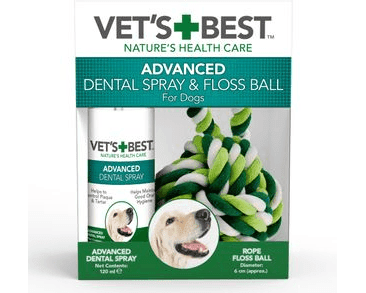 VET`S BEST DENTÁLNY SPREJ 120ML + ŽUVACÍ LANOVÝ UZOL 6CM