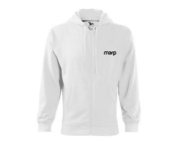 MARP PÁNSKA MIKINA S KAPUCŇOU SIGNATURE - BIELA
