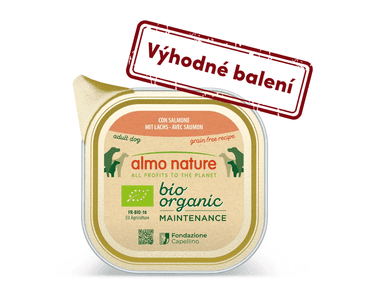 ALMO NATURE BIO ORGANIC - VANIČKA PRE PSOV S LOSOSOM 100G VÝHODNÉ BALENIE 32KS