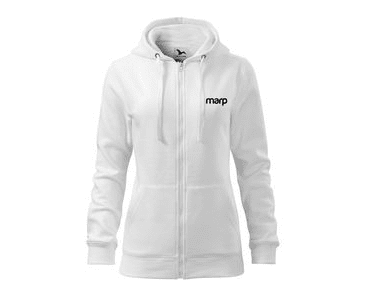 MARP DÁMSKA MIKINA S KAPUCŇOU SIGNATURE - BIELA