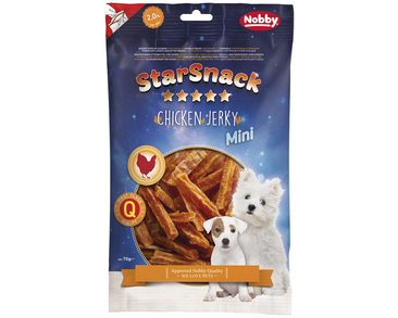 NOBBY STARSNACK MINI JERKY MAŠKRTY KURACIE PLÁTKY 70G