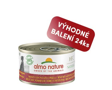 ALMO NATURE HFC NATURAL - HOVÄDZIE SO ZEMIAKMI A HRÁŠKOM 95G VÝHODNÉ BALENIE 24KS