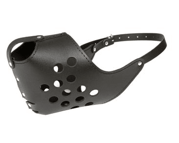 BAFPET KOŽENÝ NÁHUBOK, PLNÝ - ČIERNA