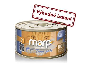 MARP HOLISTIC PLUS KONZERVA PRE MAČKY – TUNIAKOVÉ PATÉ SO SARDINKAMI 24X70G