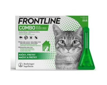 FRONTLINE COMBO SPOT ON PRE MAČKY A FRETKY 3 X 0,5 ML