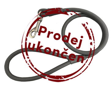 OKRÚHLE KOŽENÉ VODÍTKO EXCLUSIVE - SIVÁ