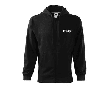 MARP PÁNSKA MIKINA S KAPUCŇOU SIGNATURE - ČIERNA