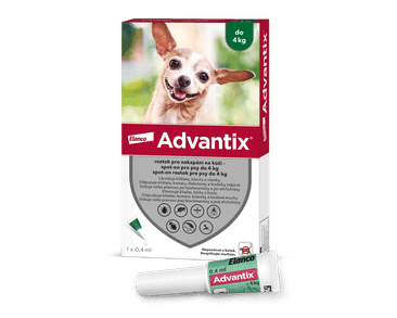 ADVANTIX SPOT ON PRE PSOV DO 4KG (0,4ML)