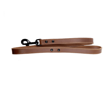 BAFPET KOŽENÉ VODÍTKO HERRY, ČIERNE KOVANIE - KOŇAK