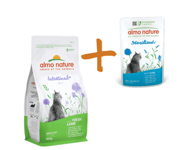 ALMO NATURE INTESTINAL HELP – PODPORUJE ZAŽÍVANIE, S ČERSTVÝM JAHŇACÍM 400G + 1 TRESČIA KAPSIČKA ZADARMO