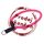 Nobby FUN Royal Neon  guľatý polosťahovací obojok ružový 70cm