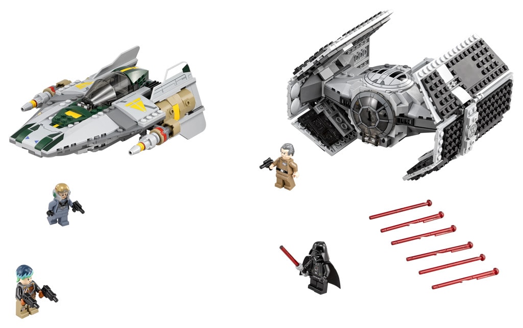 ABC Toys - Lego Star Wars Vader's TIE Advanced vs. A-Wing ...