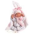 Llorens 74084 NEW BORN - realistická panenka miminko se zvuky a měkkým látkovým tělem - 42 cm