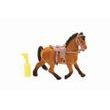 Kůň fliška 16cm se sedlem s doplňkem 3 barvy na kartě