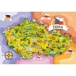 Puzzle Mapa České republiky 120 dílků + 14 kvízů naučné 40x28cm v krabici