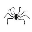 Pavouk velký plyš 125x8cm v sáčku 22x24x7cm karneval
