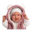 Llorens 74070 NEW BORN - realistická panenka miminko se zvuky a měkkým látkovým tělem - 42 cm