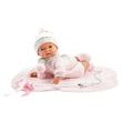 Llorens 38938 JOELLE - realistická panenka miminko se zvuky a měkkým látkovým tělem - 38 cm