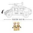 Sluban Army Model Bricks M38-B0837 Hummer bojový off road