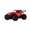 Auto RC buggy terénní červené 23cm plast 27MHz na baterie se světlem v krabici 30x14x16cm