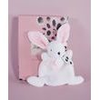 Doudou Dárková krabička růžová - mini králíček 17 cm
