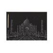 Škrabací obrázek barevný Taj Mahal 40,5x28,5cm A3 v sáčku