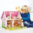 Bigjigs Toys Přenosný dřevěný domeček pro panenky