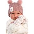 Llorens 63576 NEW BORN HOLČIČKA - realistická panenka miminko s celovinylovým tělem - 35 cm