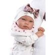 Llorens 84456 NEW BORN - realistická panenka miminko se zvuky a měkkým látkovým tělem - 44 cm
