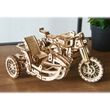 Ugears 3D dřevěné mechanické puzzle Motorka s vozíkem