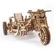 Ugears 3D dřevěné mechanické puzzle Motorka s vozíkem