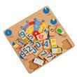 Lucy & Leo 184 Učíme se hodiny – dřevěná naučná hrací deska