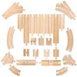 Dřevěné koleje vláčkodráhy Bigjigs - Set 25 dílů - sleva