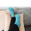 Ponožky s kočičkami - modré