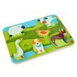Lucy & Leo 226 Zvířátka na farmě - dřevěné vkládací puzzle 7 dílů