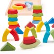 Bigjigs Toys Dřevěné skládací oblouky a trojúhelníky