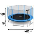 Zahradní trampolína 15ft/465cm s vnější sítí a žebříkem