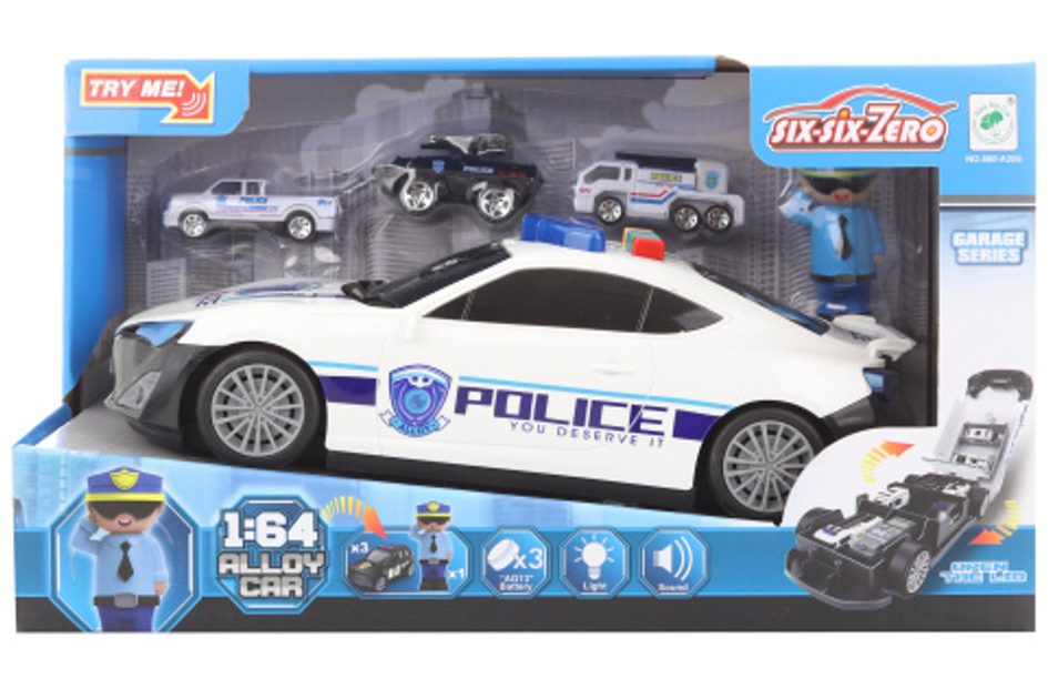 ABC Toys - Policejní auto 2v1 na baterie - LAMPS - Auta z plastu - Auta,  letadla, lodě, Hračky pro kluky, Hračky a hry - Kdo si hraje, nezlobí