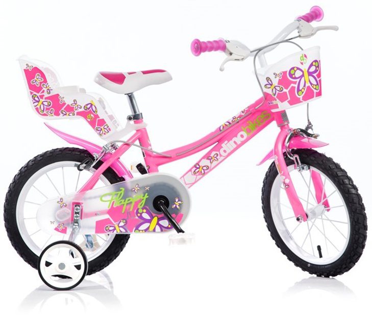 ABC Toys - Dětské kolo Dino Bikes 166R růžové 16 - DINO Bikes - Kola 16"  pro. 5 - 9 let. 107 - 138 cm - Dětská kola, Sport a volný čas - Kdo si  hraje, nezlobí