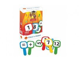 Cedulky - Čísla a znaky společenská hra naučná v krabici 11,5x18x3,5cm