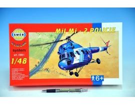 Model Kliklak Vrtulník Mil Mi 2 - Policie 27,6x30cm v krabici 34x19x5,5cm