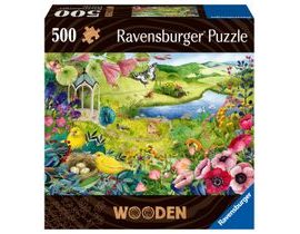 Dřevěné puzzle Divoká zahrada 500 dílků