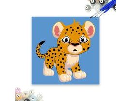 Malování podle čísel pro děti - leopard