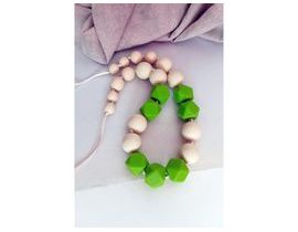 MIMIKOI - Kojící korále zelené kostičky