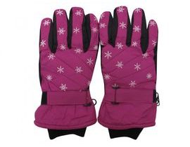 Juniorské zimní lyžařské rukavice C04 růžová